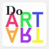DOE "ART" VIERKANTE STICKER (Voorkant)