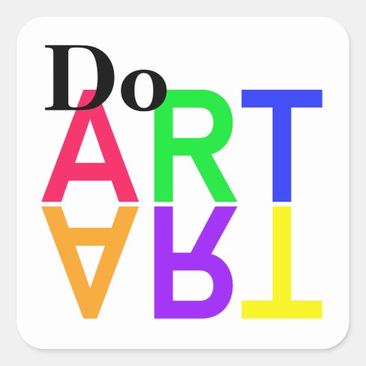 DOE "ART" VIERKANTE STICKER (Voorkant)