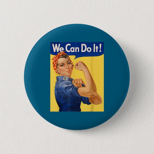 Doe Can Het Rosie Riveter Feministe Ronde Button 5,7 Cm (Voorkant)