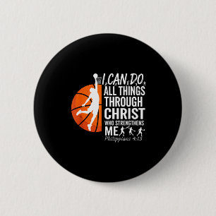 Doe Christelijk Basketbal Filippenzen 4 13 Ronde Button 5,7 Cm