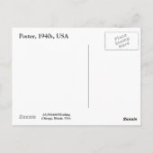 "Doe de baan die hij achterliet" Briefkaart (Achterkant)