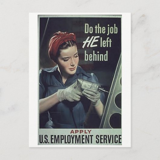 "Doe de baan die hij achterliet" Briefkaart (Voorkant)