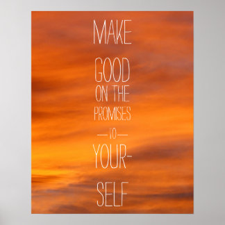 Doe de beloften aan jezelf goed poster