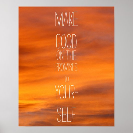 Doe de beloften aan jezelf goed poster (Voorkant)