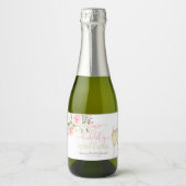 Doe de bubbels aan, ze gaat trouwen MINI Sparkling Wijnetiket (Voorkant)