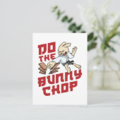Doe de Bunny Chop Funny Karate Chop Briefkaart (Staand voorkant)