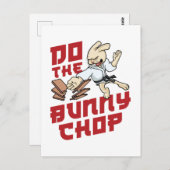 Doe de Bunny Chop Funny Karate Chop Briefkaart (Voorkant / Achterkant)