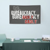 Doe de bureaucratie slecht spandoek (Beurs)