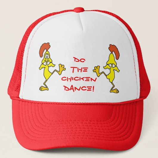 DOE DE CHICKEN DANCE! door SHARON SHARPE Trucker Pet (Voorkant)