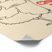 Doe de Chicken Dance Funny Cute Quirky Animal Art Poster (Hoek)