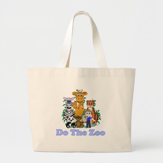 Doe de dierentuin grote tote bag (Voorkant)