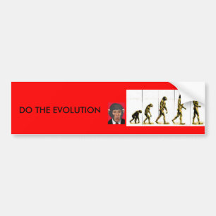 DOE DE EVOLUTIE BUMPERSTICKER