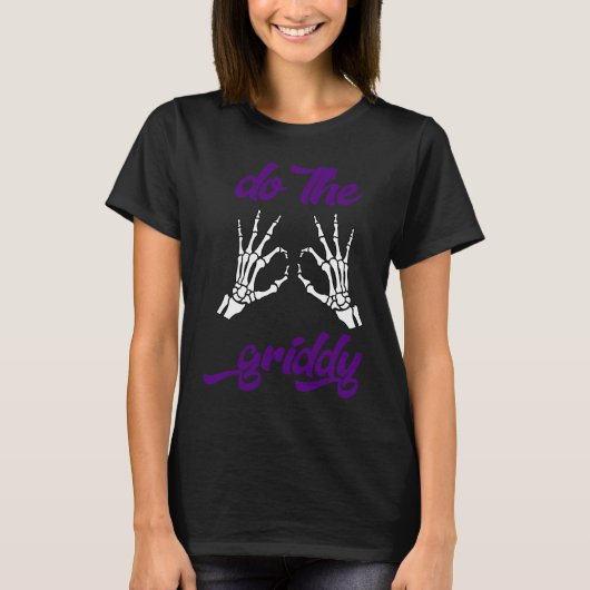 doe de griddy skelet hand doet griddy dans foo t-shirt (Voorkant)