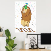 Doe de lat op de leeuw poster (Thuiskantoor)