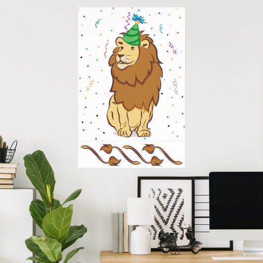 Doe de lat op de leeuw poster (Thuiskantoor)