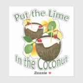 Doe de Limoen in de Coconut Vinyl Sticker (Vel)