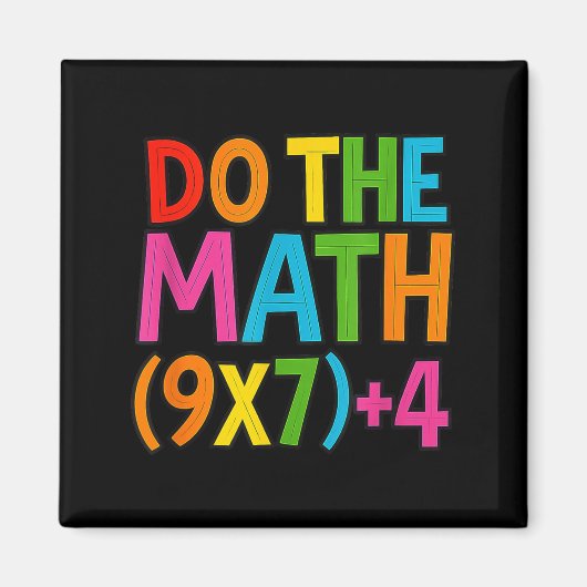 Doe de Math 67 Meme 6 7 Grappige Zes Zeven Magneet (Voorkant)