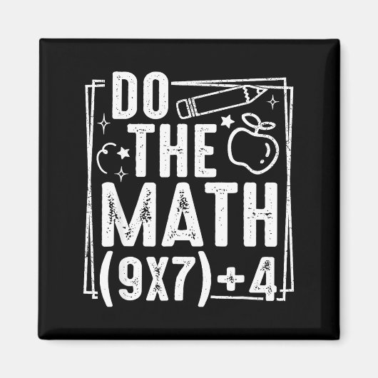 Doe de Math 67 Meme 6 7 Grappige Zes Zeven Vrouwen Magneet (Voorkant)