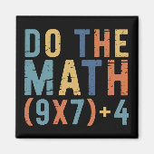 Doe de Math 67 Meme Grappige Zes Zeven Leraar Magneet (Voorkant)