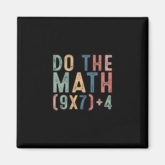 Doe De Math 67 Meme Grappige Zes Zeven Mannen Vrou Magneet (Voorkant)