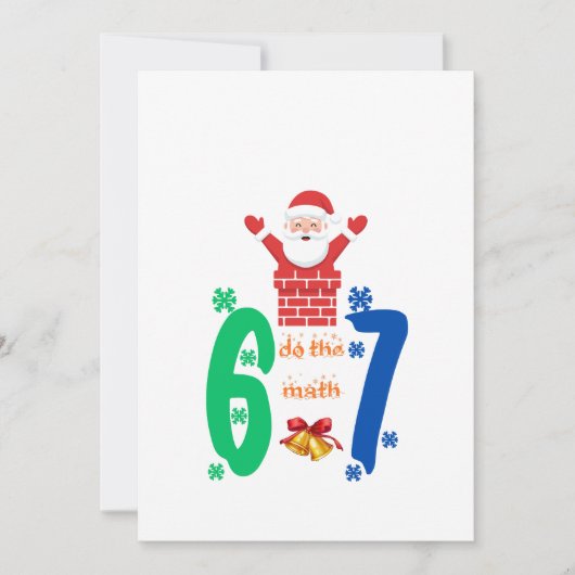 Doe de Math 67 Meme Kerstmis Bedankkaart (Voorkant)