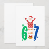 Doe de Math 67 Meme Kerstmis Bedankkaart (Voorkant / Achterkant)