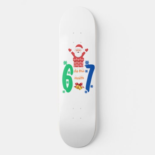 Doe de Math 67 Meme Kerstmis Persoonlijk Skateboard (Voorkant)