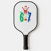 Doe de Math 67 Meme Kerstmis Pickleball Paddle (Voorkant)