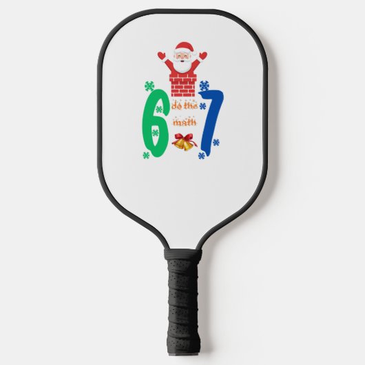 Doe de Math 67 Meme Kerstmis Pickleball Paddle (Voorkant)