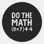Doe de Math 67 Meme Ronde Sticker (Voorkant)