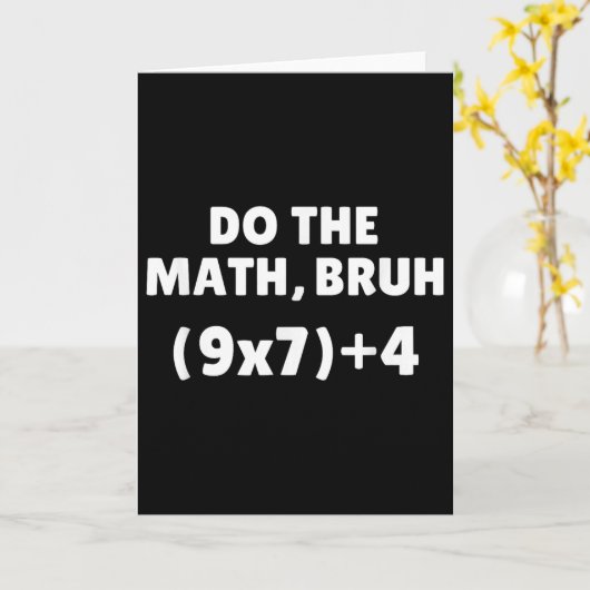 Doe De Math Meme 67 Kaart (Gele Bloem)