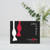 Doe de Math Mr & Mr Postcard Aankondigingskaart (Staand voorkant)
