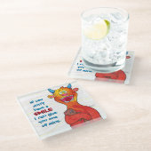 Doe de Monster, het onderzetter van glas Glazen Onderzetter (Schuin)