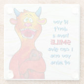 Doe de Monster, het onderzetter van glas Glazen Onderzetter (Achterkant)