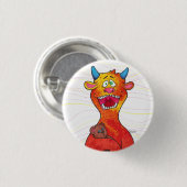 Doe de Monster, knop Ronde Button 3,2 Cm (Voorkant /achterkant)