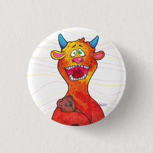 Doe de Monster, knop Ronde Button 3,2 Cm (Voorkant)