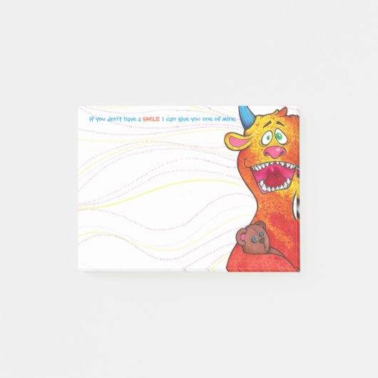 Doe de Monster met/quote, post it notes 4"x3" (Voorkant)