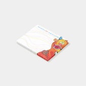 Doe de Monster met/quote, post it notes 4"x3" (Schuin)