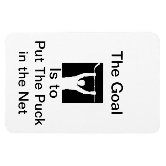 Doe de puck in het net magneet (Horizontaal)