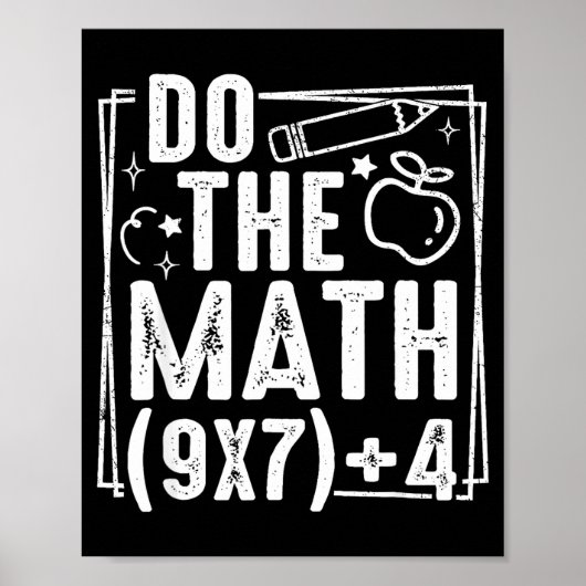 Doe De Rekening 67 Meme 6 7 Grappige Zes Zeven Vro Poster (Voorkant)