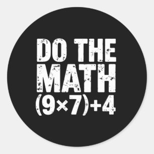 Doe De Rekening 67 Meme Grappig Zes Zeven Leraar  Ronde Sticker