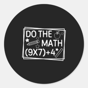 Doe De Rekening 67 Meme Grappig Zes Zeven Mannen V Ronde Sticker