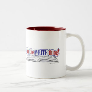 Doe de Schrijf Dun Auteur Pride Slogan Tweekleurige Koffiemok