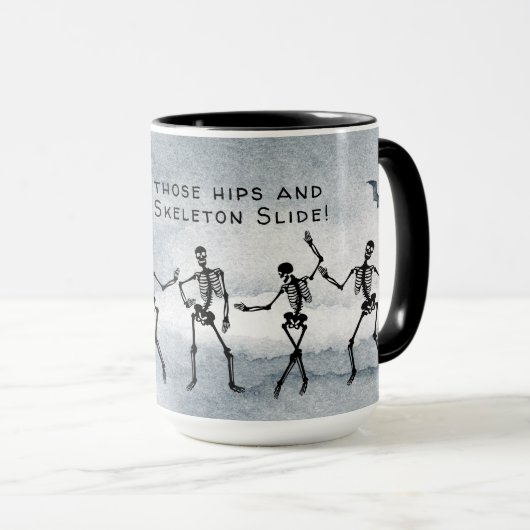 Doe de skeletdia! Danskeletten Mok (Voorkant rechts)