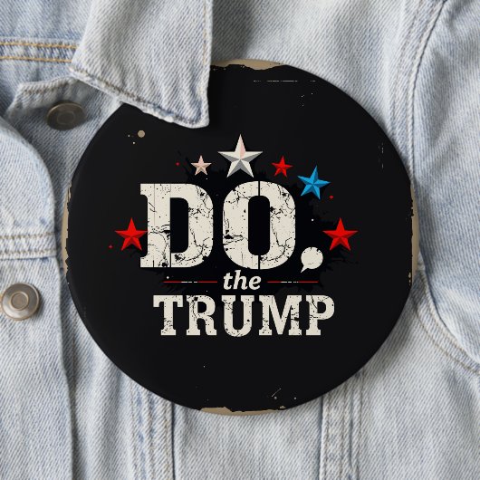 Doe de Trump ronde Button, enorm, 4 inch Button 6,0 Cm (In situ)