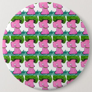 "Doe de Veggie Stroal Dance" Abstracte Art Button