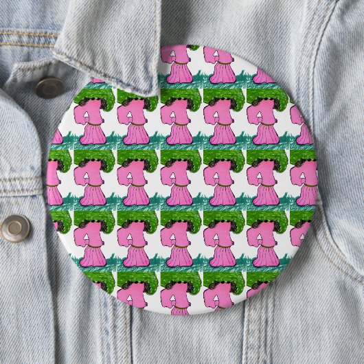 "Doe de Veggie Stroal Dance" Abstracte Art Button (In situ)