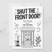 Doe de voordeur dicht Nieuw huis grappige huisverw Kaart (Voorkant)