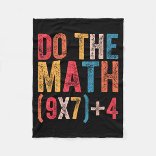 Doe de wiskunde 67 Meme grappig 6 7 zes zeven mann Fleece Deken