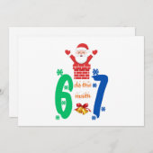 Doe de wiskunde 67 Meme Kerstmis Feestdagenkaart (Voorkant / Achterkant)